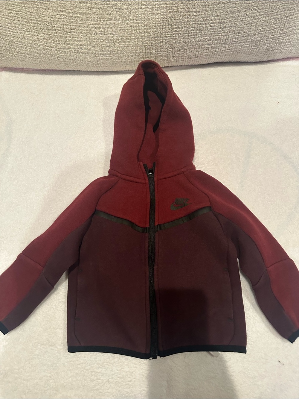 Nike Kids' Burgundy Full-Zip Hoodie Jacket Size 24M